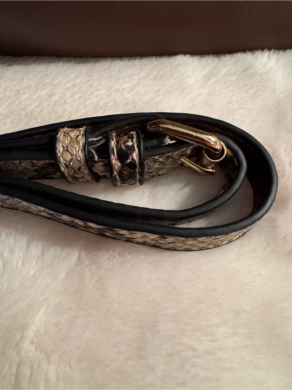 A New Day Tote with Snake-Print Trim Faux Snake - Picture 2 of 5